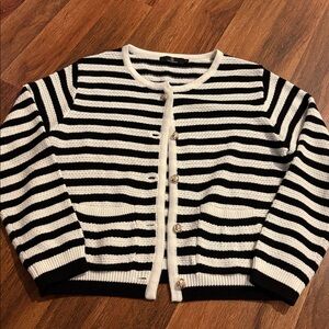 Striped Black and White Cardigan
